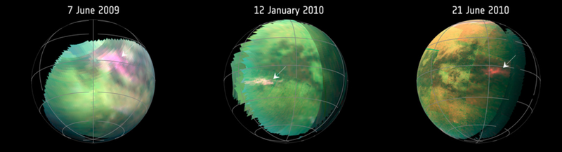Some examples of the brightening events detected by Cassini.